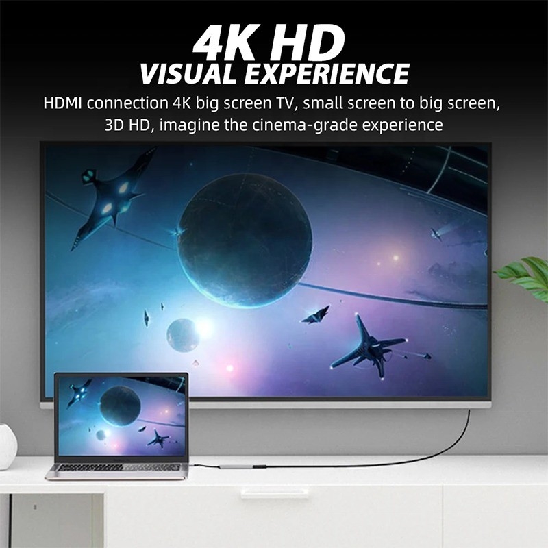 هاب ایستگاه اتصال USB 3.1 با خواننده کارت SD 4K HDMI USB3.0 TF و شارژ PD 87W