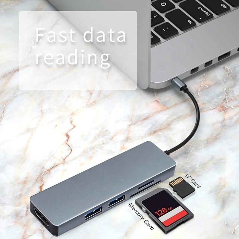 11 در 1 هاب USB-C نوع C به HDMI USB3.0 USB2.0 SD TF هاب آداپتور با کارت خوان