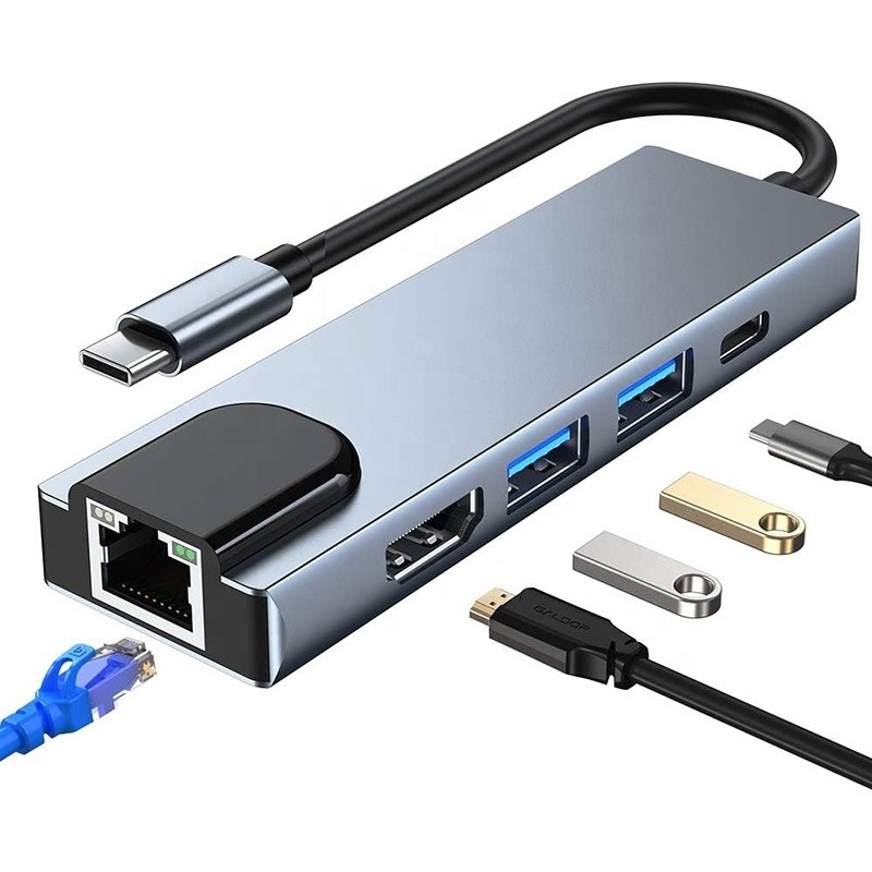 آداپتور USB C 13 در 1 هاب HDMI 4K نوع C به HDMI 4K USB 3.0 2.0 PD تبدیل شارژ