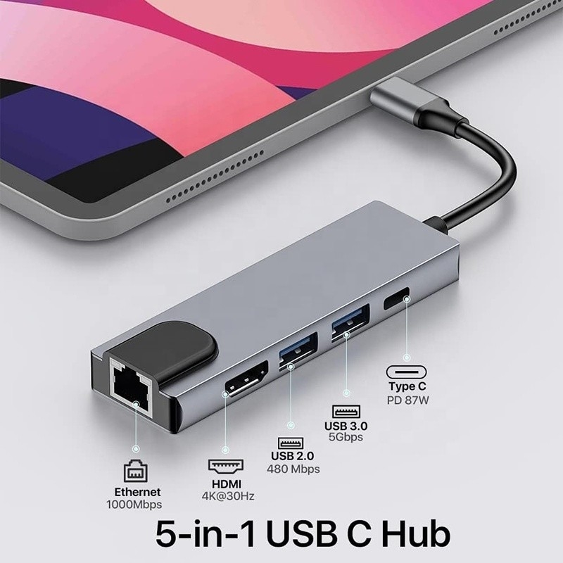 آداپتور USB C 13 در 1 هاب HDMI 4K نوع C به HDMI 4K USB 3.0 2.0 PD تبدیل شارژ