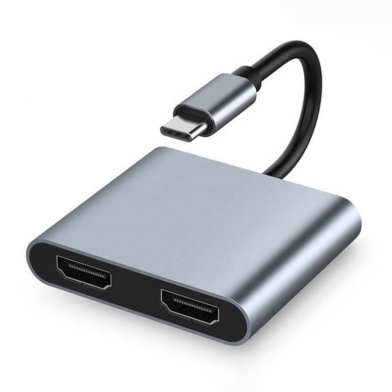 4-در-1 USB C به دو 4K HDMI MST آداپتور برای شارژ انتقال داده و خروجی ویدیو
