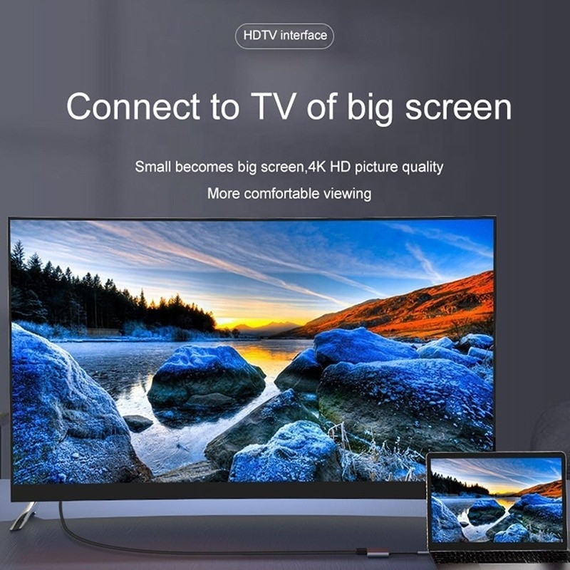4-در-1 USB C به دو 4K HDMI MST آداپتور برای شارژ انتقال داده و خروجی ویدیو