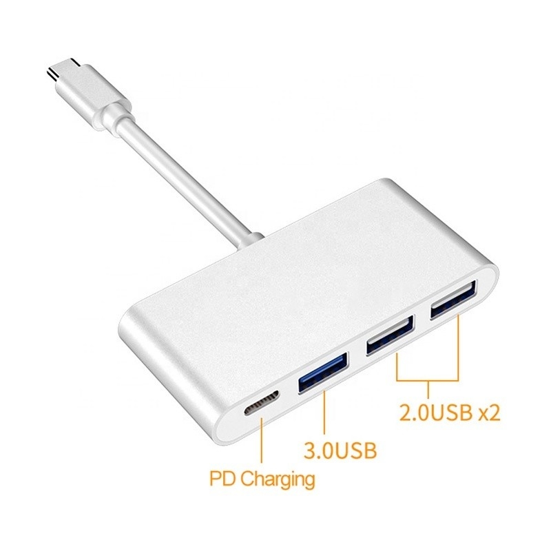 USB 3.1 رابط 4 در 1 نوع C هاب آداپتور چندگانه برای انتقال سریع داده