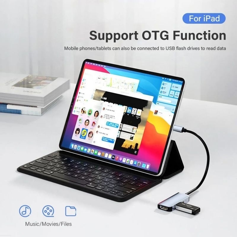 USB 3.1/USB Type-C Hub Adapter Docking Station با 4K HDMI USB3.0 USB 3.0 نوع C PD