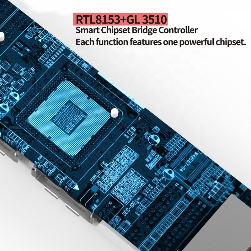 USB 3.1 نوع C تا 9 پورت USB3.0 هاب با گگابیت اترنت RJ45 LAN Port Adapter خاکستری