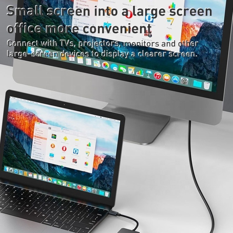 آداپتور چند پورت 8 در 1 USB-C Hub با HDMI 3 USB3.0 RJ45 و خروجی PD 5-8 پورت