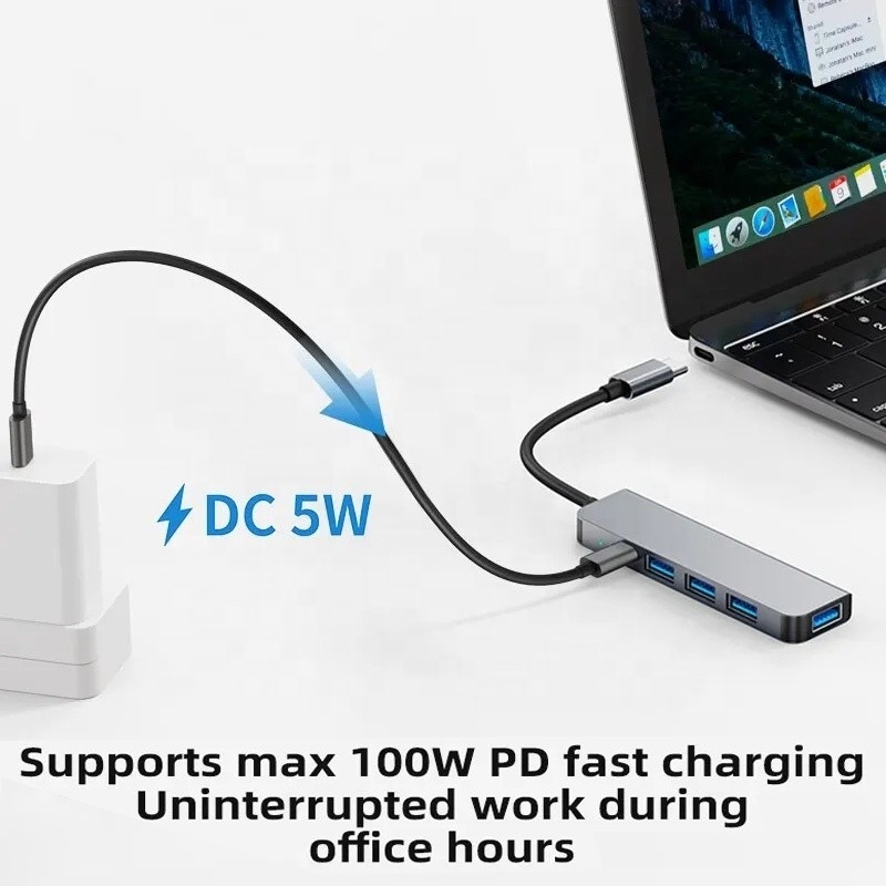 9-in-1 USB Type C Adapter Hub با شارژ 100W PD و خروجی USB3.0 3 * USB2.0