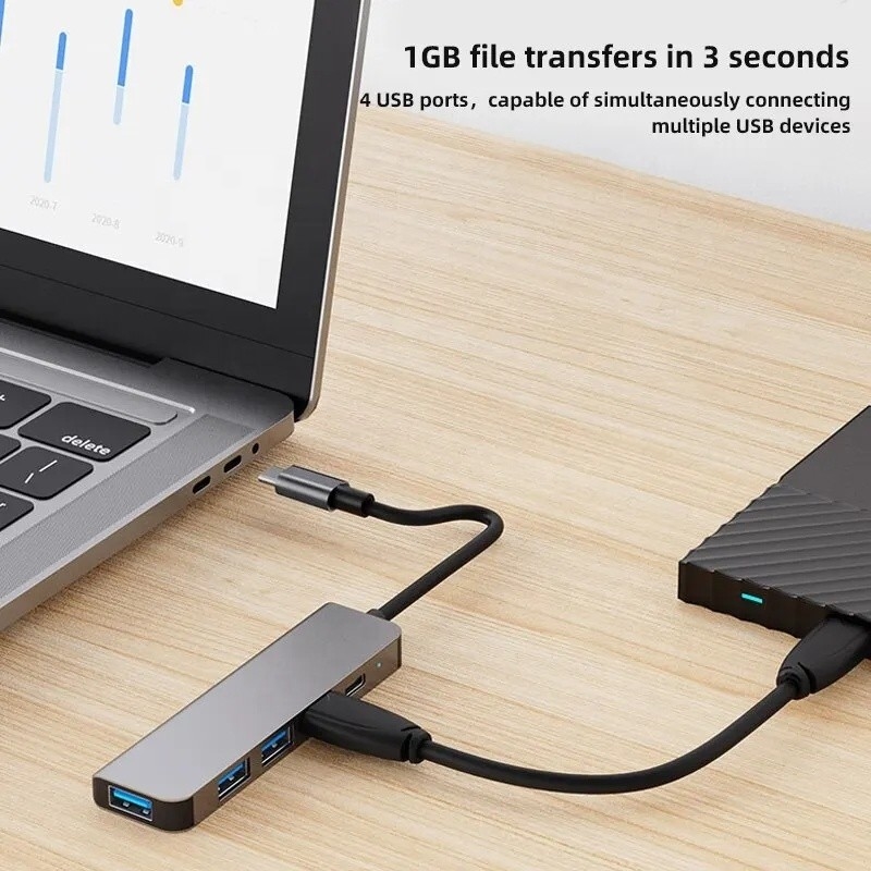 9-in-1 USB Type C Adapter Hub با شارژ 100W PD و خروجی USB3.0 3 * USB2.0