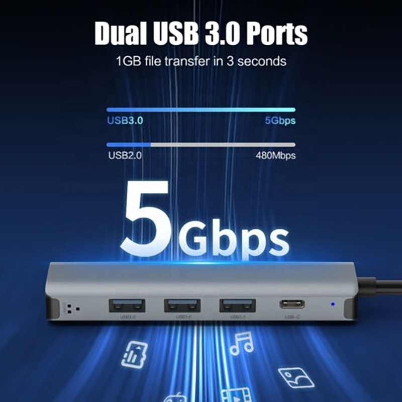 12 در 1 آداپتور چند پورت USB C هاب ایستگاه اتصال با USB 3.1 رابط و RJ45 گیگابیت اترنت