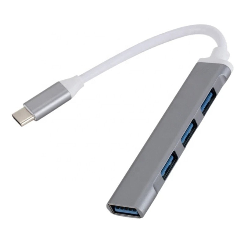 آلومینیوم 4 پورت USB Type-C به USB 3.0 2.0 هاب داده برای انتقال داده با سرعت بالا