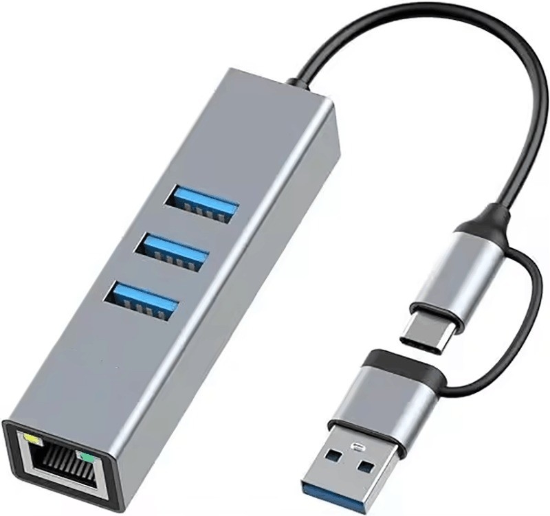 آداپتور USB Type-C به اترنت با 14 پورت USB 1000 Mbit / s Gigabit RJ45 LAN Hub
