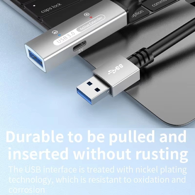 USB 3.0 Hub Extension Type A Male to Female Data Cord با قدرت USB C هاب اضافی طولانی