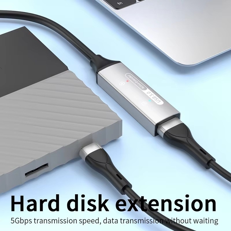 USB 3.0 Hub Extension Type A Male to Female Data Cord با قدرت USB C هاب اضافی طولانی