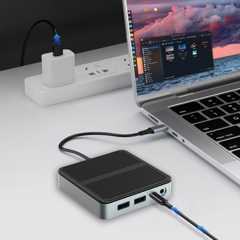 9 در 1 انتقال سریع داده USB 3.0 پورت هاب نوع C پورت به آداپتور HDMI