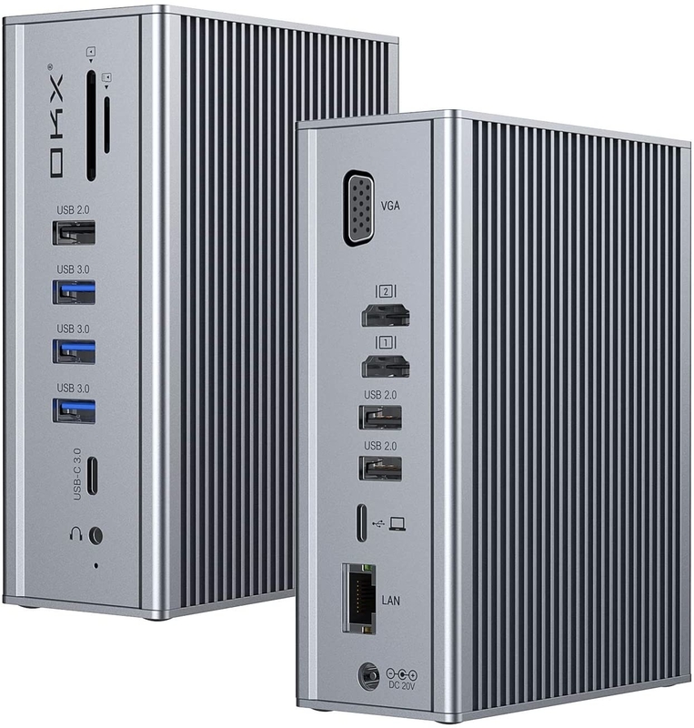 ایستگاه اتصال لپ تاپ USB C Dual HD 4K 16 در 1 ایستگاه اتصال با پشتیبانی MST
