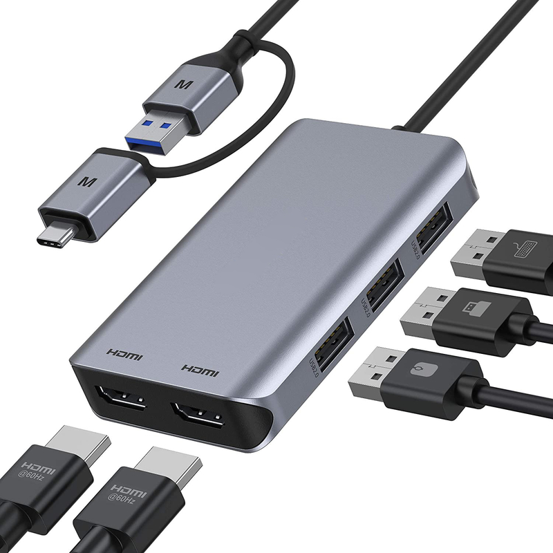 رابط USB 3.1 نوع 10 در 1 هاب نوع C برای انتقال داده و شارژ با سرعت بالا