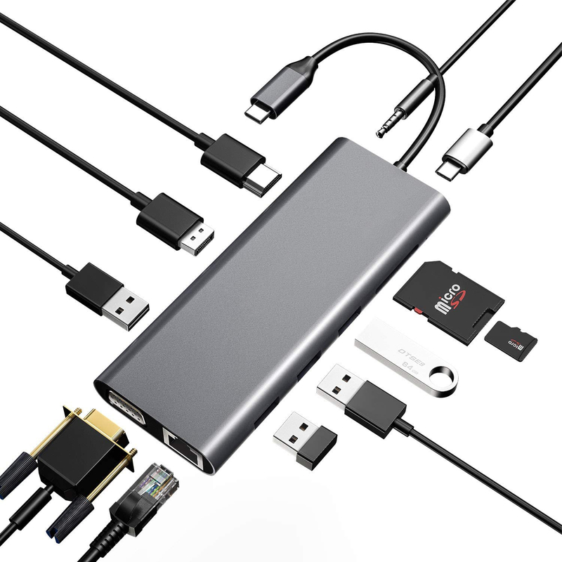 طول سفارشی USB-C خاکستری به HDMI 2.1 آداپتور 8K 60Hz برای سرعت USB Type C 3.1 لپ تاپ