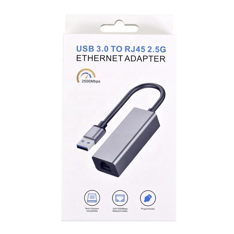 آداپتور کارت شبکه USB 3.0 با سرعت فوق العاده 2500Mbps با 2.5G Gigabit Ethernet