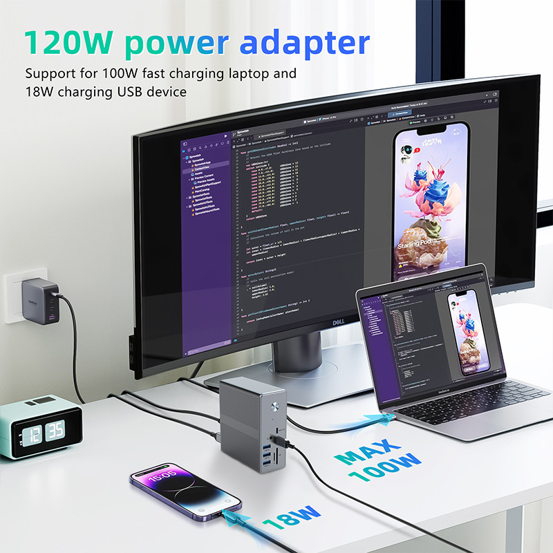 پشتیبانی از چند صفحه نمایش USB-C Docking Station و Displaylink IC کارایی کار شما را با پورت های HDMI 8K تغییر دهید