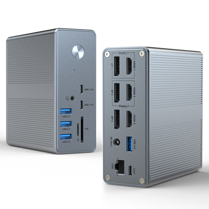 USB A Port عملکرد ایستگاه دوکنگ چند منظوره با خنک کننده و تهویه و تبعید گرما