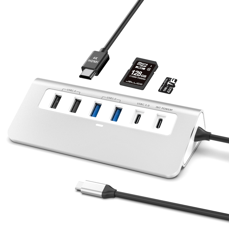 ویژگی های اضافی 9 در 1 ایستگاه اتصال USB-C با راهنمای کاربر و طراحی کامپکت شامل