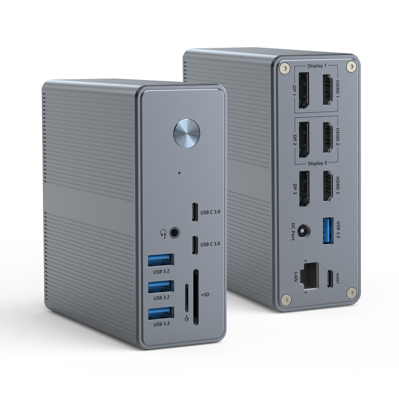 DC36-X1 Thunderbolt Docking با پشتیبانی صفحه نمایش 60Hz/30Hz و سرعت انتقال داده تا 10Gbps