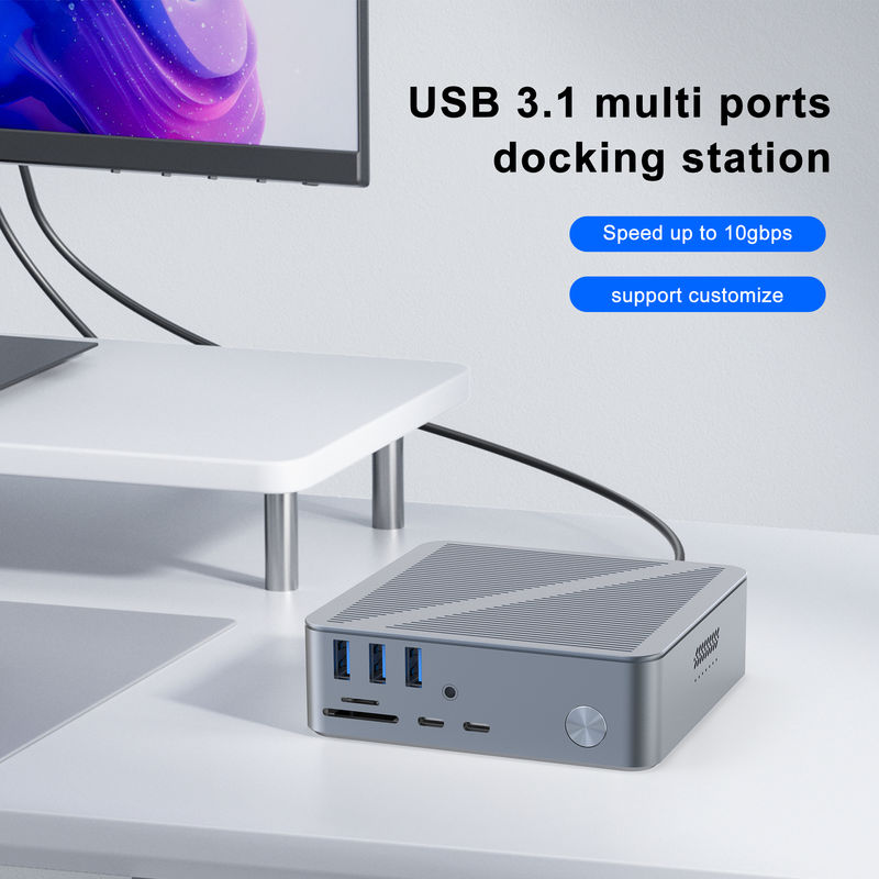 دسکتاپ USB-C Docking Station HDMI 4K رزولوشن نمایشگاه پورت USB C 3.1 برای لپ تاپ PC