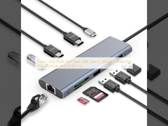نوع C USB Multi Port Hub USB Type-C Adapter با پورت های USB 3.0 و RU6A-H2